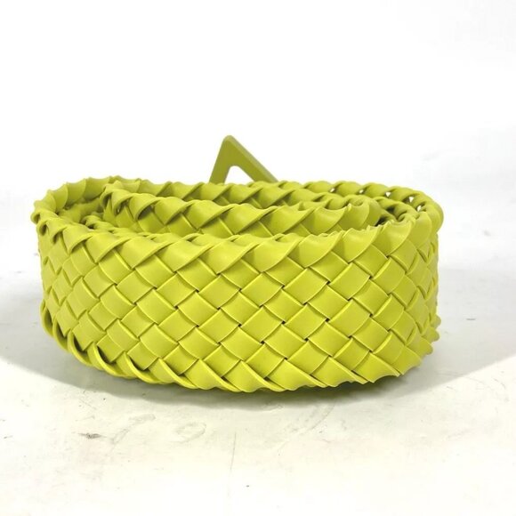 BOTTEGA VENETA 691232 Triangle Intrecciato belt rubber Kiwi Light GreenBased main image 6
